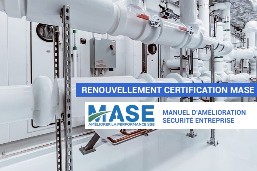 Renouvellement de la certification MASE Hydrochem Donzère